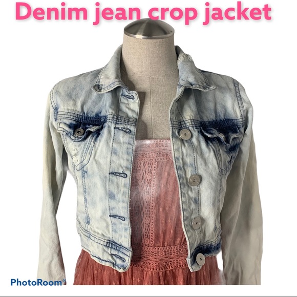 Short & Sexy Jackets & Blazers - Short & Sexy Denim Jean Crop Jacket XS/S